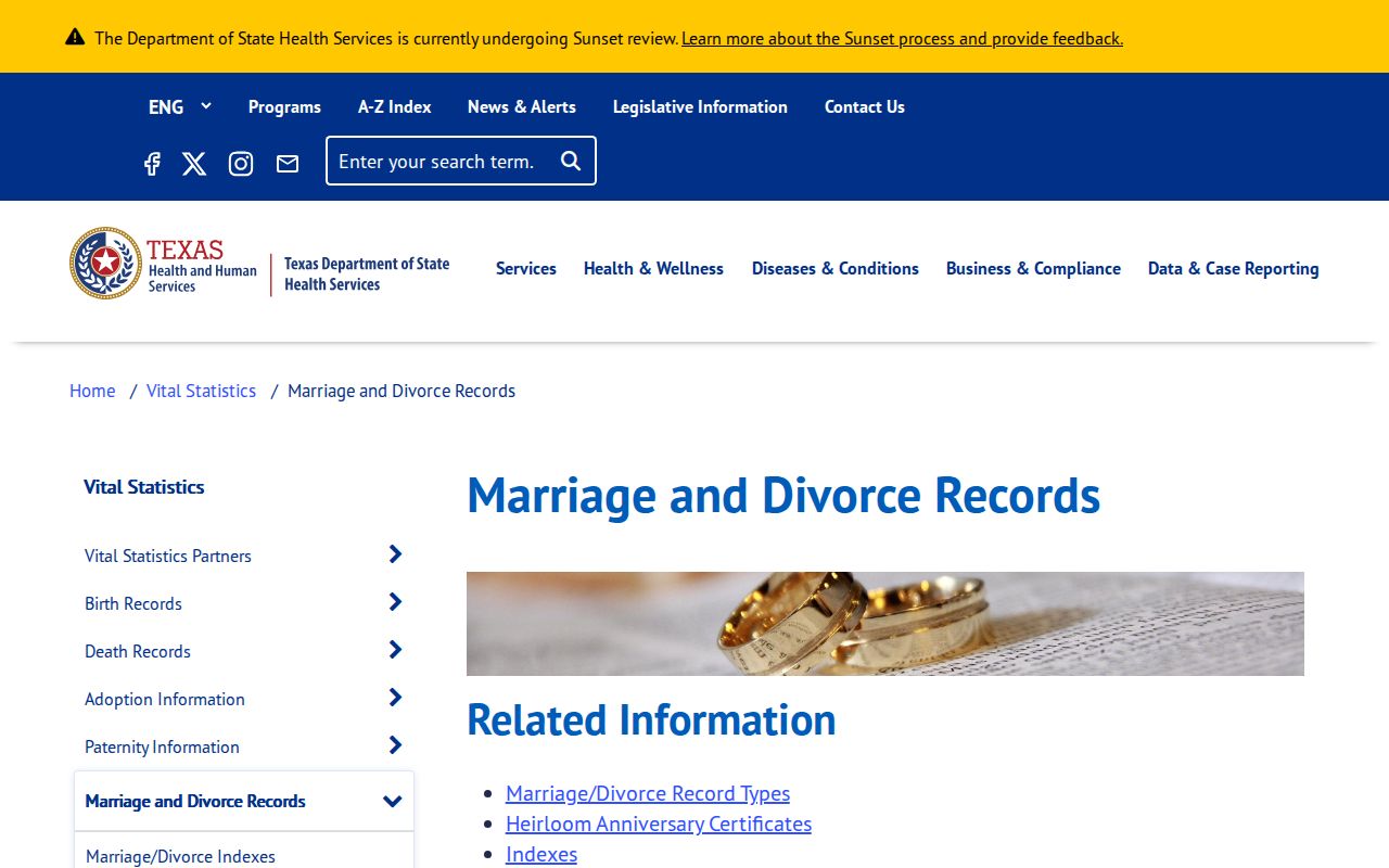 Lake Jackson resident lookup at the Texas DSHS vital-records page